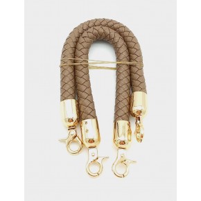 Çanta Aksesuar Vizon Kısa Örme Çanta Sapı Light Gold Metal