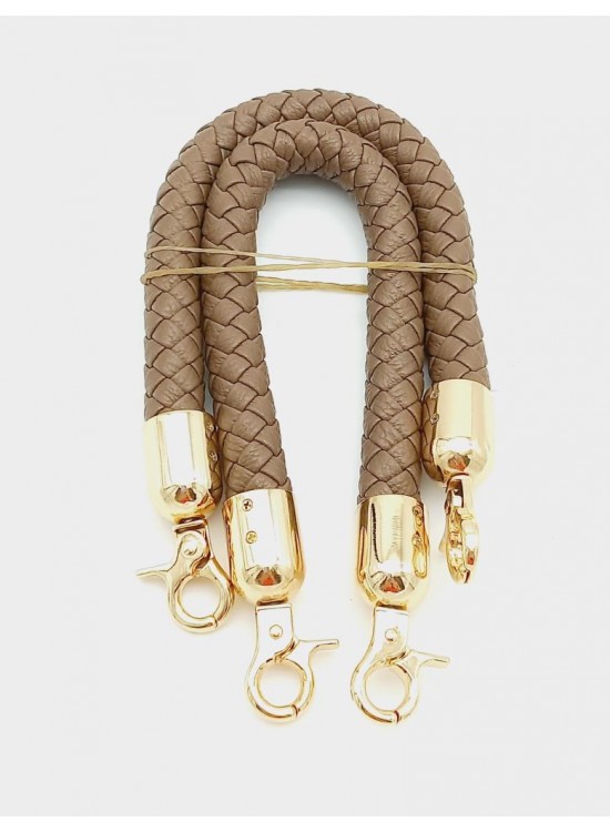 Çanta Aksesuar Vizon Kısa Örme Çanta Sapı Light Gold Metal Çanta Aksesuar Vizon Kısa Örme Çanta Sapı Light Gold Metal