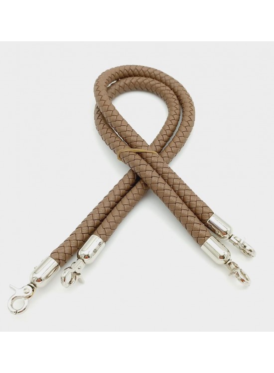 Çanta Aksesuar Vizon Örme Çanta Sapı Gümüş Metal Çanta Aksesuar Vizon Örme Çanta Sapı Gümüş Metal