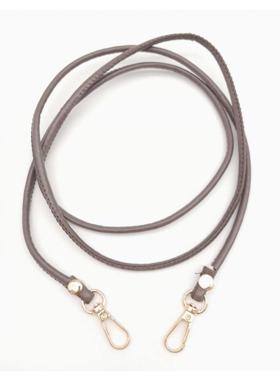 Çanta Aksesuar Vizon Renk 5 mm Suni Deri Spagetti Model Çanta Sapı Light Gold Metal