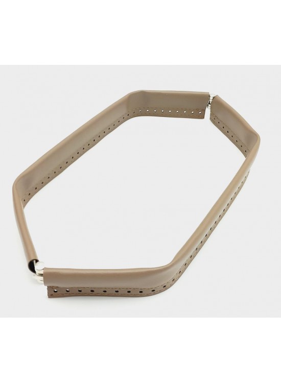 Çanta Aksesuar Vizon Renk Derili Metal Çanta Ağzı 33 Cm Çanta Aksesuar Vizon Renk Derili Metal Çanta Ağzı 33 Cm