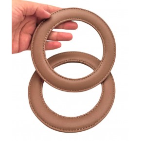 Çanta Aksesuar Vizon Renk Yuvarlak 13.5 cm Suni Deri Çanta Sapı