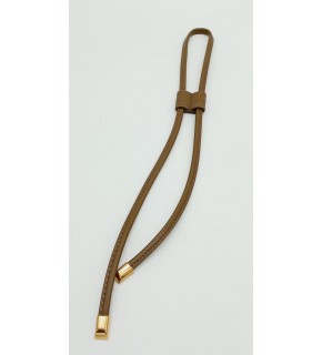 Çanta Aksesuar Vizon Suni Deri Dikişli Büzgü Light Gold Metalli