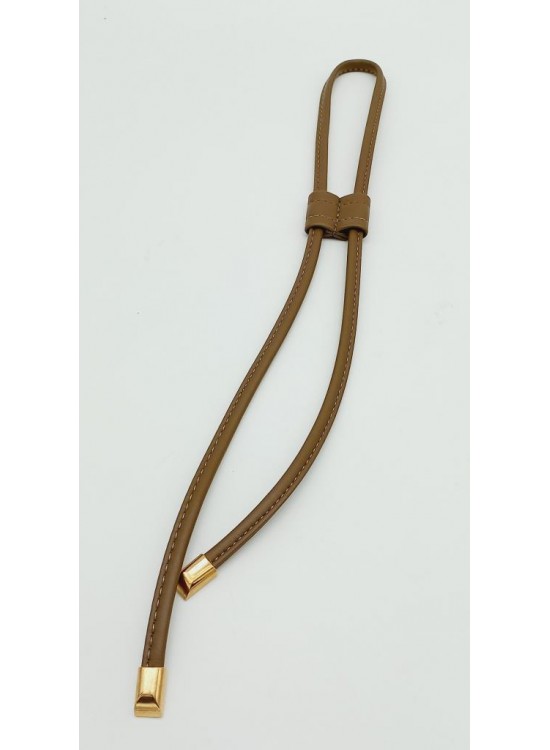 Çanta Aksesuar Vizon Suni Deri Dikişli Büzgü Light Gold Metalli