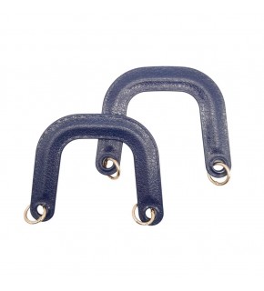 Çanta Aksesuar Yaylı Halkalı Akrilik Görünümlü Plastik Çanta Sapı Lacivert Renk Light Gold Metalli