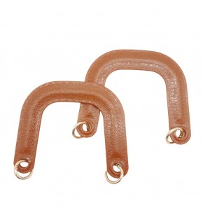 Çanta Aksesuar Yaylı Halkalı Akrilik Görünümlü Plastik Çanta Sapı Taba Renk Light Gold Metalli