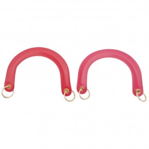 Çanta Aksesuar Yaylı Halkalı Kapsüllü Suni Deri Fuşya Renk Tutma Sapı Light Gold Metalli