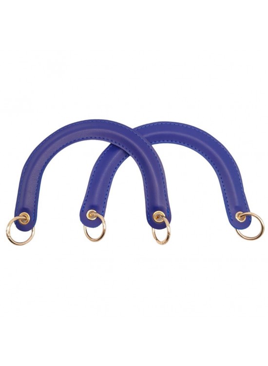 Çanta Aksesuar Yaylı Halkalı Kapsüllü Suni Deri Mavi Renk Tutma Sapı Light Gold Metalli Çanta Aksesuar Yaylı Halkalı Kapsüllü Suni Deri Mavi Renk Tutma Sapı Light Gold Metalli