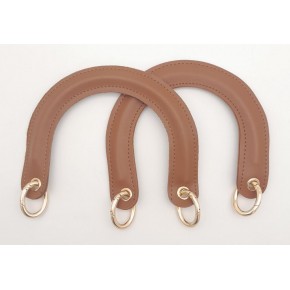 Çanta Aksesuar Yaylı Halkalı Kapsüllü Suni Deri Taba Renk Tutma Sapı Light Gold Metalli