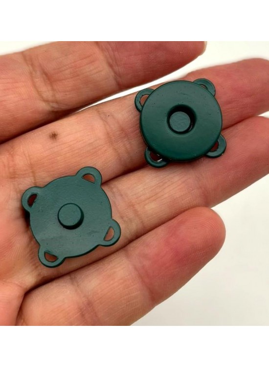 Çanta Aksesuar Yeşil Dikilebilir Mıknatıslı Çıtçıt