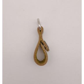 Çanta Aksesuar Yeşil Gerçek Deri Çıtçıtlı Sapucu Böce Gümüş Metalli 1 Adet