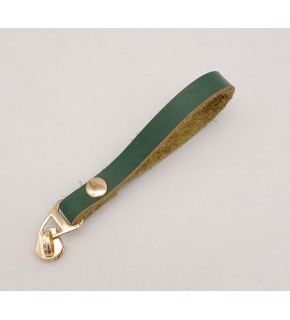 Çanta Aksesuar Yeşil Gerçek Derili Light Gold Döngülü Fermuar Başı