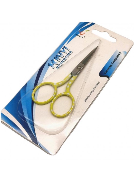 Çanta Aksesuar Yeşil Puantiyeli Makas 9 cm