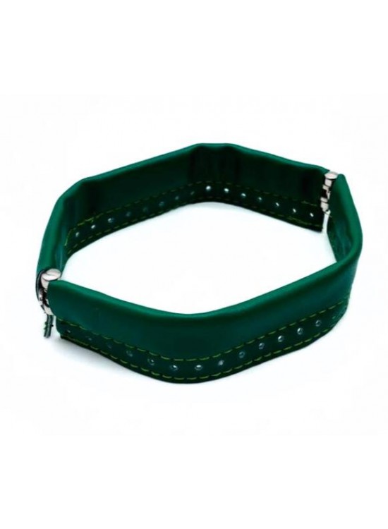 Çanta Aksesuar Yeşil Renk Derili Metal Çanta Ağzı 18 Cm
