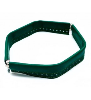 Çanta Aksesuar Yeşil Renk Derili Metal Çanta Ağzı 24 Cm