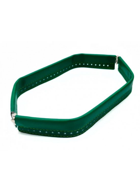 Çanta Aksesuar Yeşil Renk Derili Metal Çanta Ağzı 30 Cm