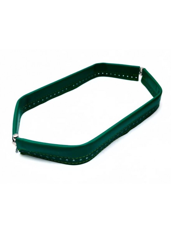 Çanta Aksesuar Yeşil  Renk Derili Metal Çanta Ağzı 33 Cm