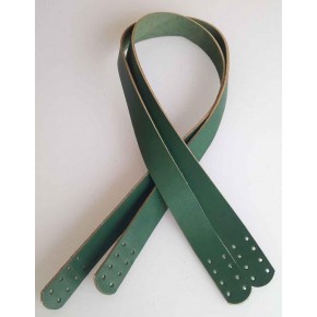 Çanta Aksesuar Yeşil Renk Gerçek Deri 70X2.3 Cm Çift Sap