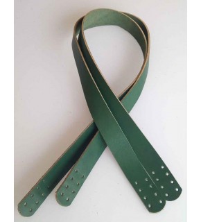Çanta Aksesuar Yeşil Renk Gerçek Deri 70X2.3 Cm Çift Sap