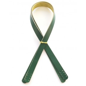 Çanta Aksesuar Yeşil Renk Gerçek Deri 70X2 Cm Çift Sap