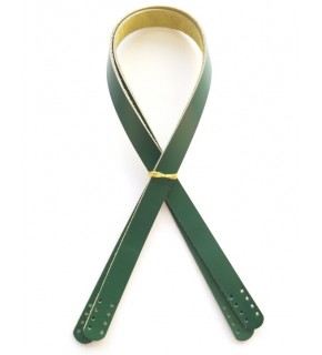 Çanta Aksesuar Yeşil Renk Gerçek Deri 70X2 Cm Çift Sap