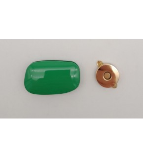 Çanta Aksesuar Yeşil Renkli Light Gold Mıknatıslı Kilit