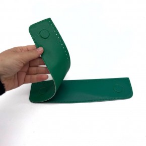 Çanta Aksesuar Yeşil Suni Derili Çift Gizli  Mıknatıs