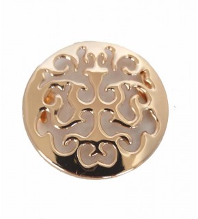 Çanta Aksesuar Yuvarlak Desenli Plaka Süs Küçük Boy 4.5 Cm