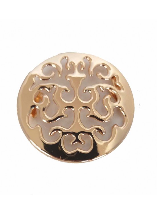 Çanta Aksesuar Yuvarlak Desenli Plaka Süs Küçük Boy 4.5 Cm