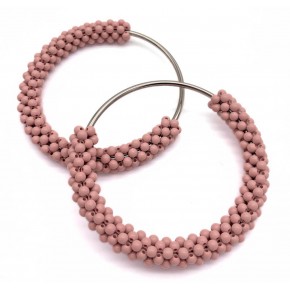 Çanta Aksesuar Yuvarlak Pudra  Boncuklu  Gümüş Renk  Metal Çanta Sapı