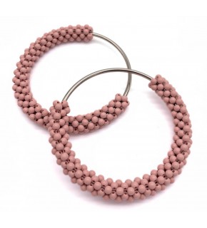 Çanta Aksesuar Yuvarlak Pudra  Boncuklu  Gümüş Renk  Metal Çanta Sapı