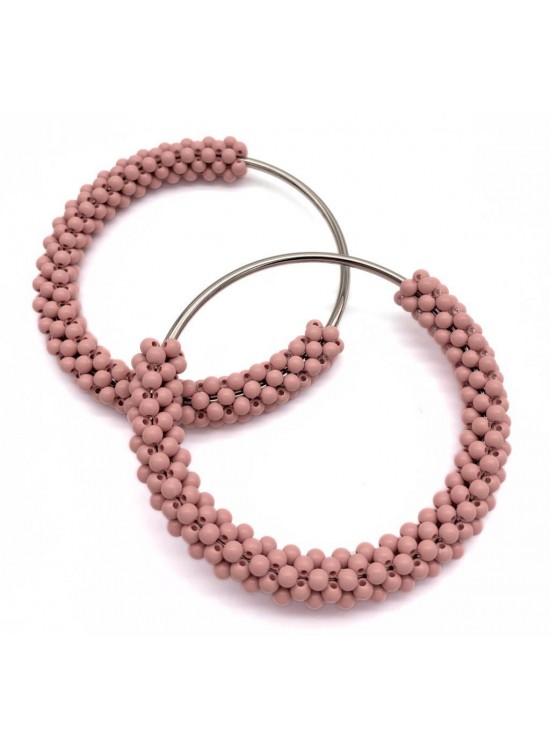 Çanta Aksesuar Yuvarlak Pudra  Boncuklu  Gümüş Renk  Metal Çanta Sapı