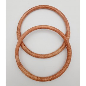 Çanta Aksesuar Yuvarlak Pudra Renk Gerçek Bambu Çanta Sapı