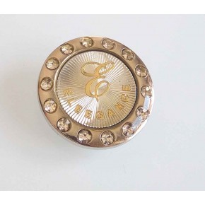 Çanta Aksesuar Yuvarlak Taşlı, Gümüş Plaka Süs