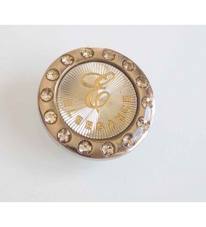 Çanta Aksesuar Yuvarlak Taşlı, Gümüş Plaka Süs