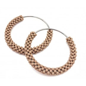 Çanta Aksesuar Yuvarlak Vizon Boncuklu  Gümüş Renk  Metal Çanta Sapı