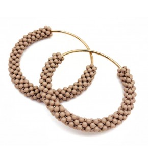 Çanta Aksesuar Yuvarlak Vizon Boncuklu  Light Gold Renk  Metal Çanta Sapı