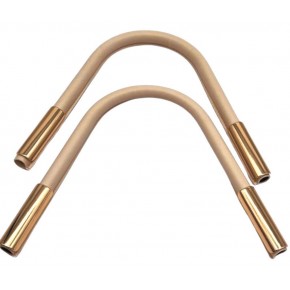 Çanta Aksesuar ZT Model Suni Derili Metal Çanta Sapı Krem Renk Light Gold Metal