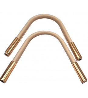 Çanta Aksesuar ZT Model Suni Derili Metal Çanta Sapı Krem Renk Light Gold Metal