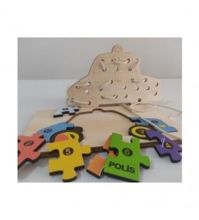 Ankebut Araba Modelli 2 Parça İp Geçirmeli Renkli