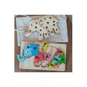 Ankebut Fil Modelli 2 Parça İp Geçirmeli Renkli