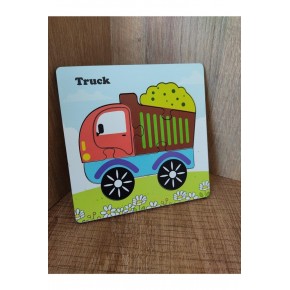 Ankebut Mini 4 Parça Kamyon Ahşap Puzzle