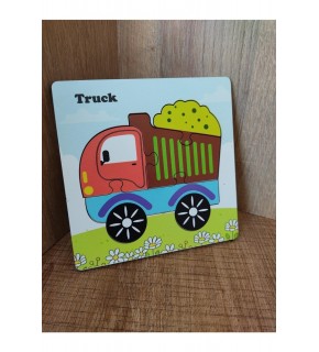 Ankebut Mini 4 Parça Kamyon Ahşap Puzzle