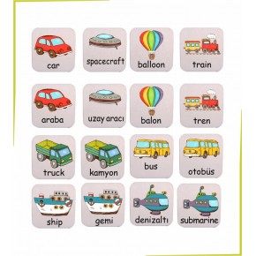 Ankebut Oyuncak 16 Parça Türkçe İngilizce Araçlar Eşini Bu