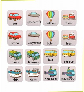 Ankebut Oyuncak 16 Parça Türkçe İngilizce Araçlar Eşini Bu