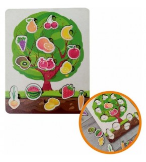 Ankebut Oyuncak Meyve ve Sebzeler Renkli Ahşap Yapboz