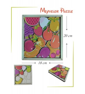 Ankebut Oyuncak Meyveler Puzzle 18*20 Cm