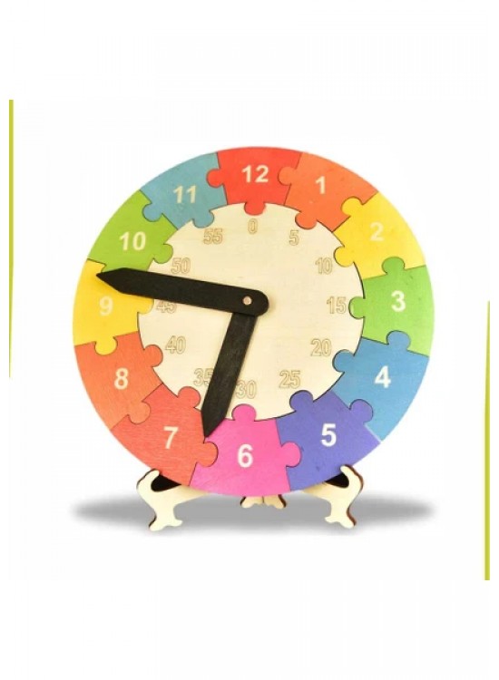 Ankebut Saatleri Öğreniyorum Renkli Daire Puzzle