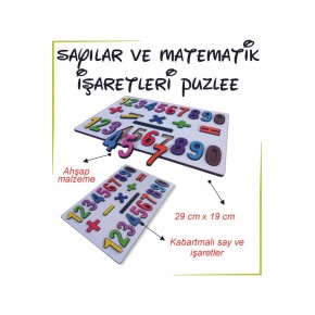 Ankebut Sayılar ve Matematik İşaretleri Puzzle