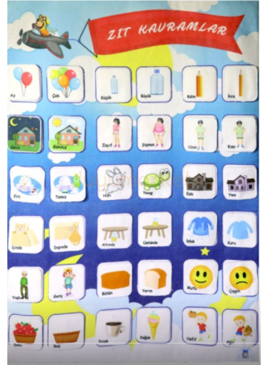 Anki Toys Cırtlı Pano Zıt Kavramlar And-5192